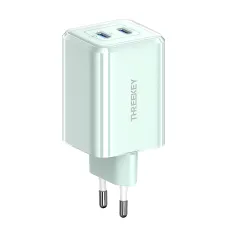 THREEKEY falitöltő TK111 PD 35W 2x USB-C zöld