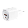 XO hálózati töltő CE21 PD 30W 1x USB-C 1x USB fehér + kábel USB-C - Lightning - 1. kép