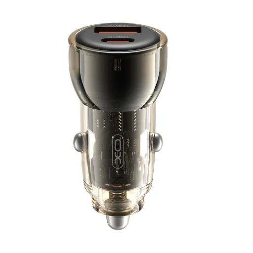 XO autós töltő CC60 60W 1x USB 1x USB-C fekete