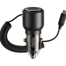 XO CC59 65W autós töltő 1x USB 1x USB-C kábel USB-C - USB-C kábel