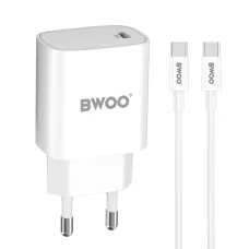 BWOO 20W hálózati töltő CDA159 USB-C - USB-C kábellel