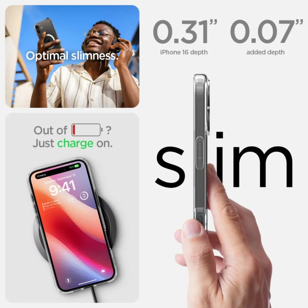  iPhone 16 Plus Fehér Spigen Ultra Hybrid Mag Magsafe Tok - 14