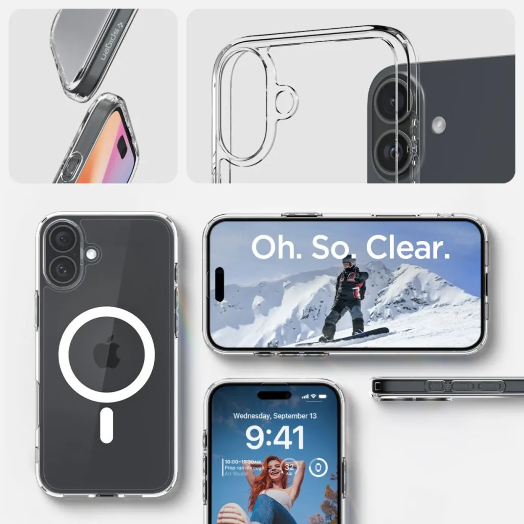  iPhone 16 Plus Fehér Spigen Ultra Hybrid Mag Magsafe Tok - 15