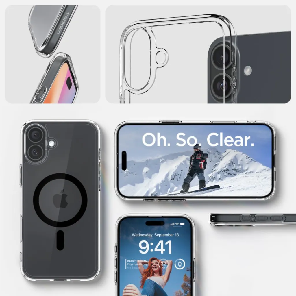  Iphone 16 Plus Fekete Spigen Ultra Hybrid Magsafe tok - 11