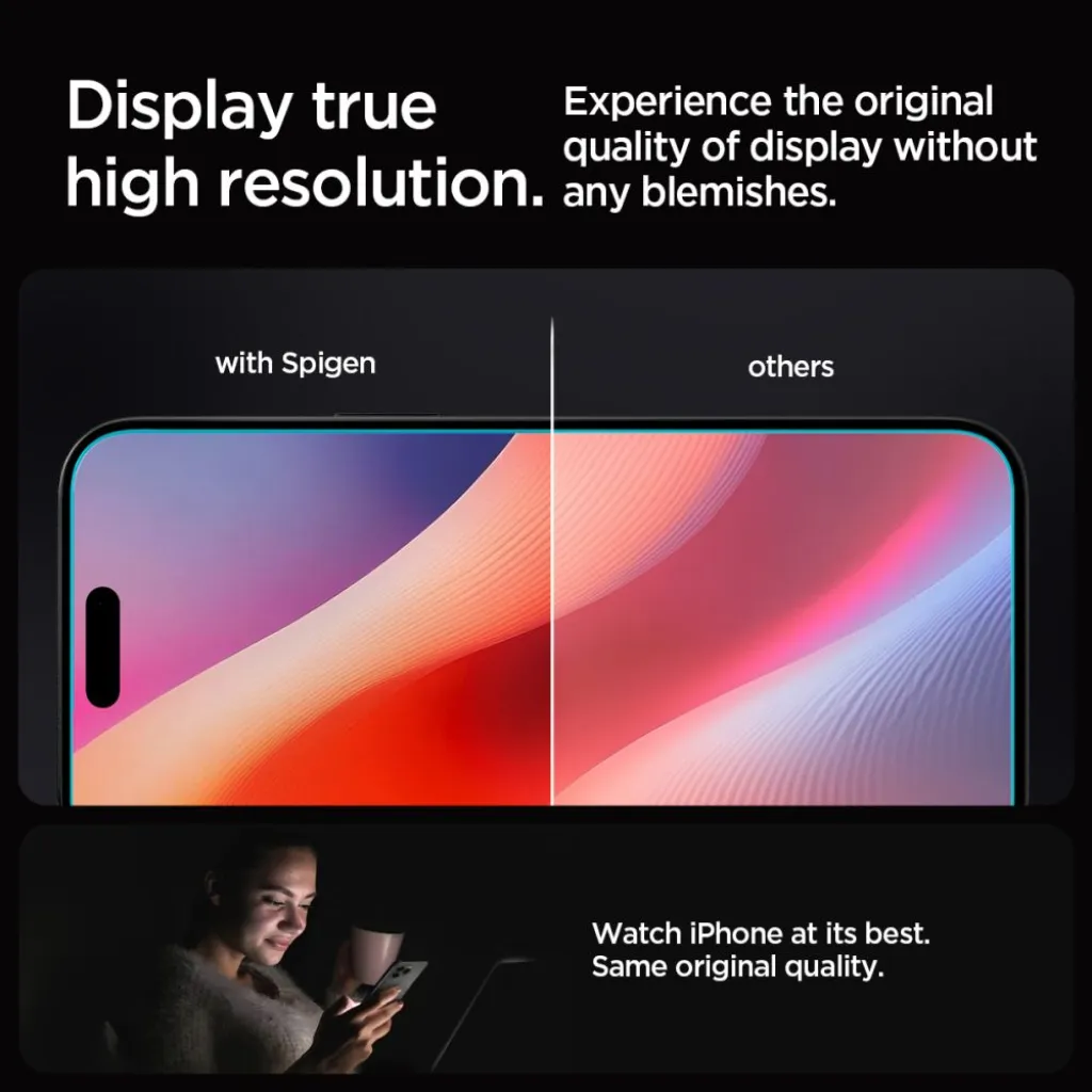 Spigen Glas.TR EZ Fit iPhone 16 Pro/ 17 / 17 Pro üvegfólia átlátszó - 11
