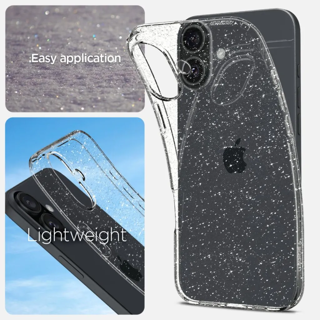  iPhone 16 Glitter Crystal Spigen Liquid Crystal tok - 7