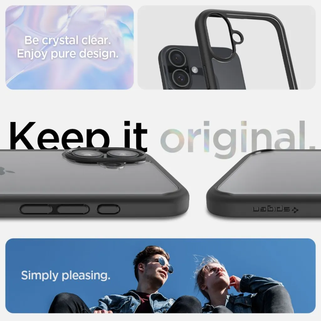  iPhone 16 Matt Fekete SPIGEN ULTRA HYBRID tok - 10