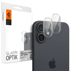 OSŁONA APARATU SPIGEN OPTIK GLAS.TR CAMERA PROTECTOR 2-PACK IPHONE 16 / 16 PLUS CRYSTAL CLEAR üvegfólia