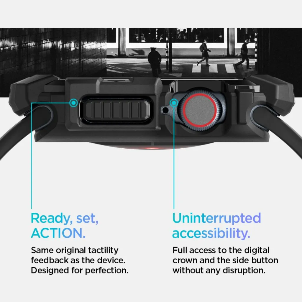  Apple Watch 10/11 (42 mm) Matt Fekete SPIGEN Rugged Armor tok - 14