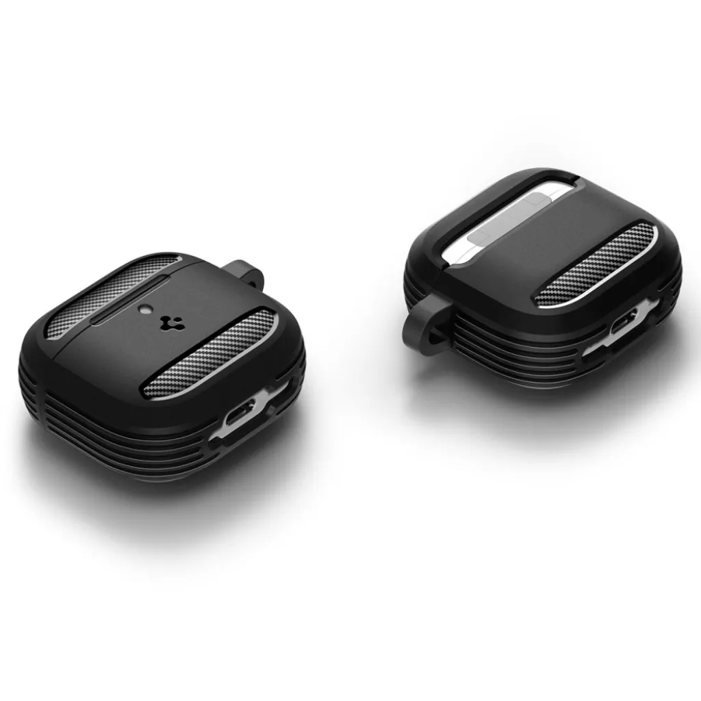  Apple Airpods 4 Fekete Spigen Rugged Armor Tok - 8
