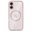 Glitter Magsafe tok iPhone 16 pink clear - 0. kép