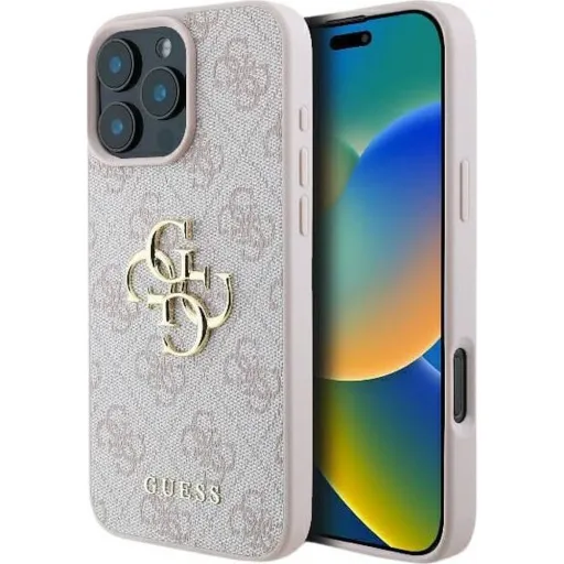 GUESS tok iPhone 16 Plus GUHCP16M4GMGPI (4G PU Big Logo) rózsaszín