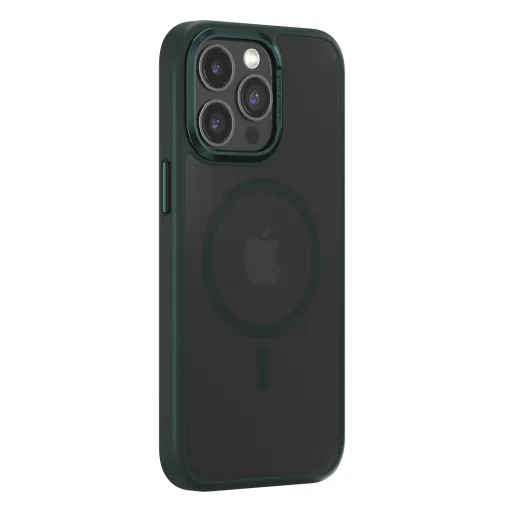 Comma Joy Elegant Mag tok iPhone 15-höz tengerészkék-zöld