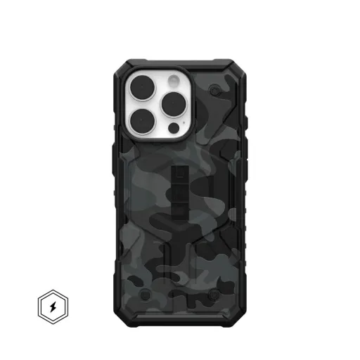 (UAG) Urban Armor Gear Pathfinder SE kompatibilis a MagSafe-fel iPhone 16 Pro midnight camo tok