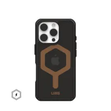 Case (UAG) Urban Armor Gear Plyo kompatibilis MagSafe-fel az iPhone 16 Pro-hoz fekete / bronz tok