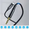 Choetech AUX006 USB-C / mini jack 3.5mm kábel 1 m - fekete - 0. kép