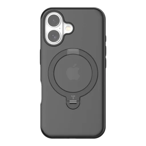 Etui Torras Ostand Spin tok iPhone 16 (Fekete)