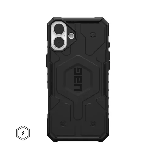 Case (UAG) Urban Armor Gear Pathfinder kompatibilis MagSafe rendszerrel iPhone 16 Plus fekete tok