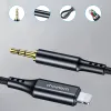 Choetech AUX009 Lighting / mini jack 3.5 mm kábel 2 m - fekete - 1. kép