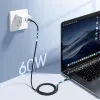 Choetech XCC-1014 USB-C / USB-C PD 60W kábel - szürke - 1. kép