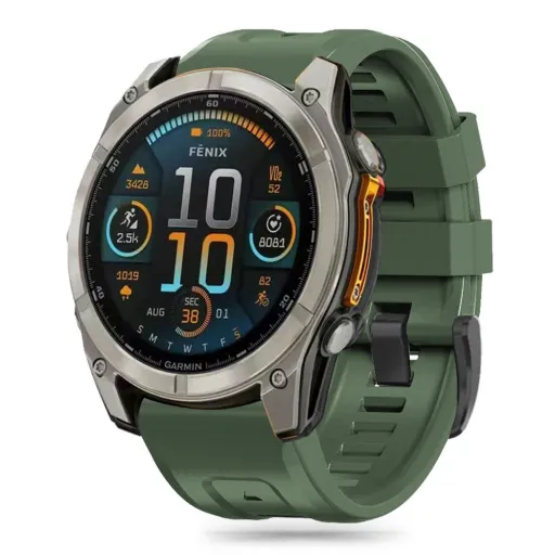 TECH-PROTECT SZILIKON GARMIN FENIX 5 / 6 / 6 PRO / 7 / 8 (47 MM) / E KATONAI ZÖLD<br>