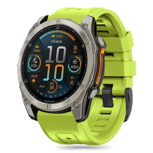 TECH-PROTECT SZILIKON GARMIN FENIX 5 / 6 / 6 PRO / 7 / 8 (47 MM) / E LIME óraszíj