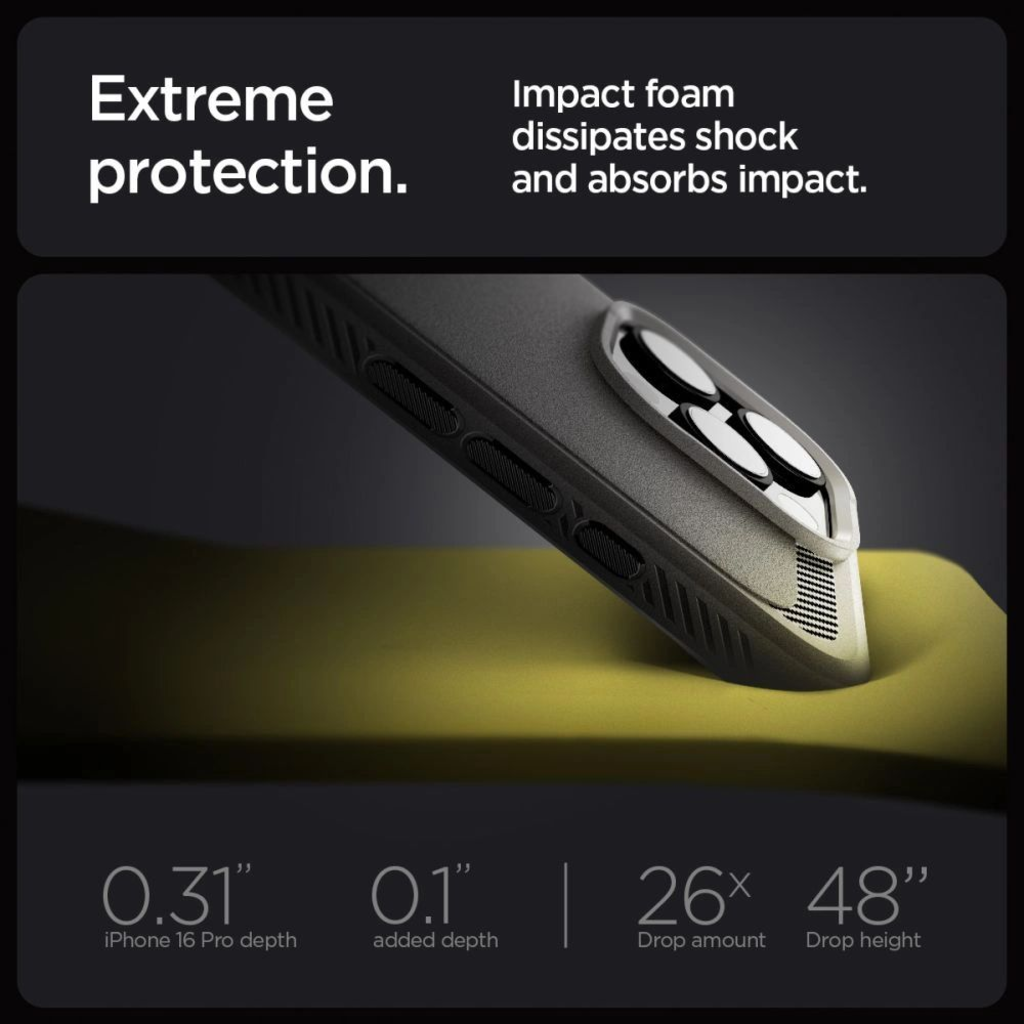  iPhone 16 Pro Max Szürke Spigen Rugged Armor Mag Magsafe tok - 11