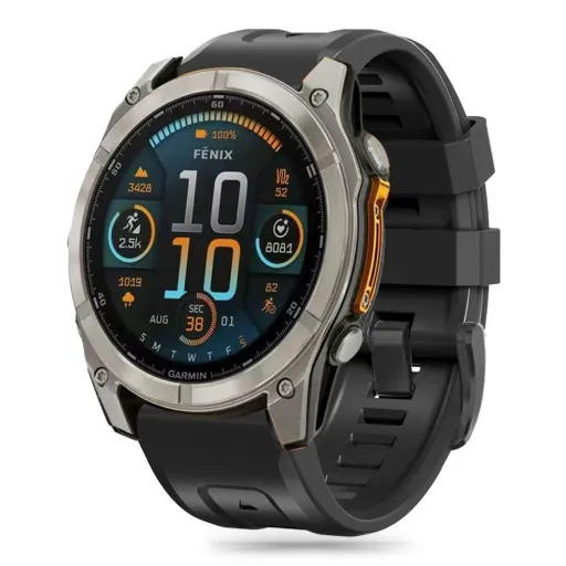 TECH-PROTECT SILICONE GARMIN FENIX 5X / 5X PLUS / 6X / 6X PRO / 7X / 8 (51 MM) FEKETE szíj