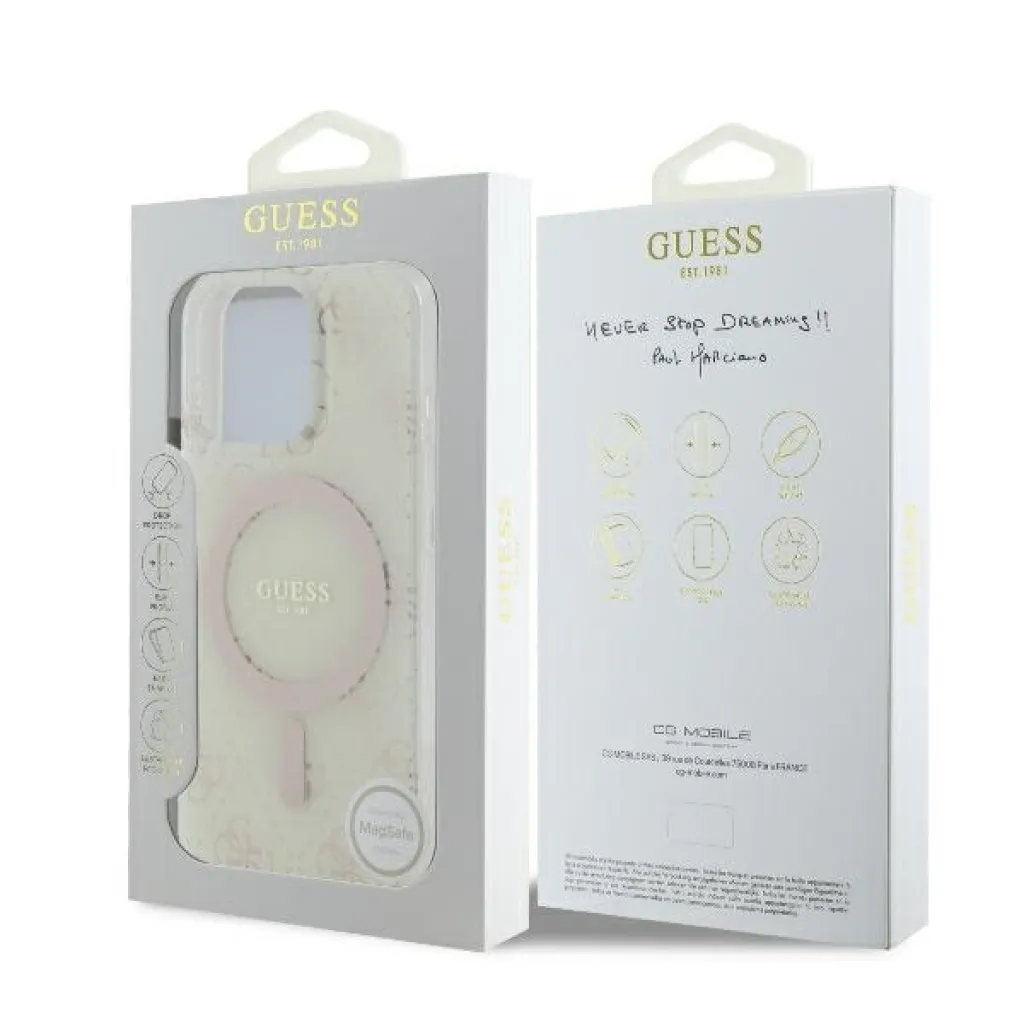  iPhone 16 Pro fehér Original Case GUESS IML 4G Background Magsafe GUHMP16LH4DTEH tok - 8