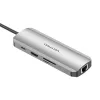 USB-C Dokkoló Állomás HDMI-hez, 3x USB3.0, RJ45, SD, TF, PD 0.15m Vention TOKHB (szürke) - 0. kép