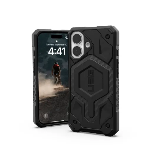 (UAG) Urban Armor Gear Monarch tok IPHONE 16-hoz, karbon szálas