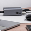 FORCELL F-ENERGY GaN III VT-51 asztali töltő 2 x Type C + 2 x USB A PD QC4.0 SFC2.0 5A 100W szürke - 3. kép
