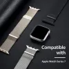 DUX DUCIS szíj MILANESE rozsdamentes acél mágneses Apple Watch 38 / 40 / 41 mm platina - 4. kép