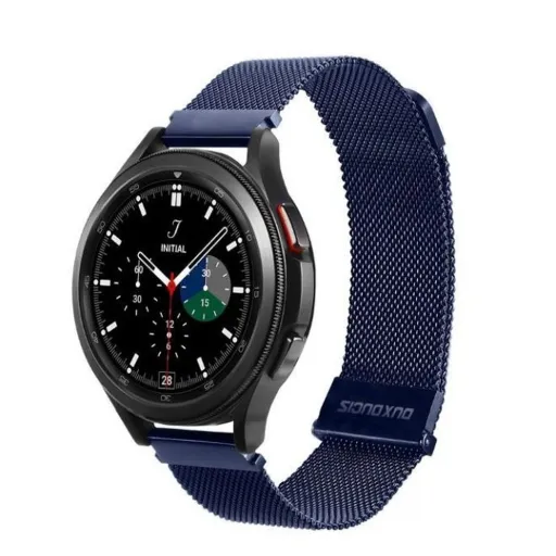 DUX DUCIS Milanese rozsdamentes acél mágneses 20 mm kék óraszíj