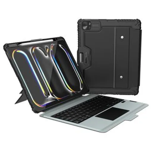 Nillkin Bumper Combo Keyboard Case (Háttérvilágításos Verzió) iPad Pro 13 2024 fekete tok