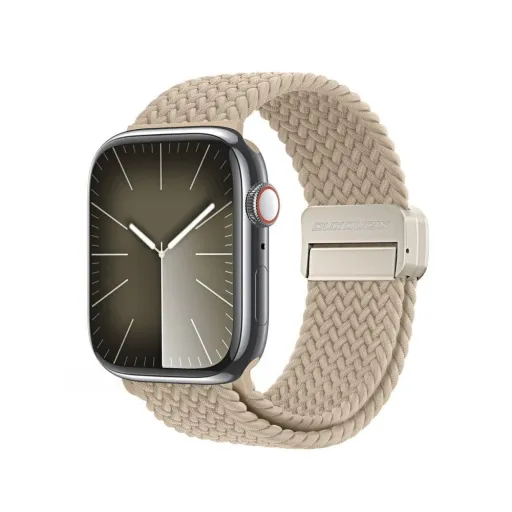 DUX DUCIS Mixture Pro nyújtható fonott szíj Apple Watch 38 / 40 / 41 mm-hez világos beige