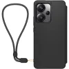 Xiaomi Redmi Note 13 Pro+ 5G fliptok nyakpánttal - fekete - 1. kép