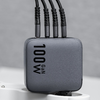 FORCELL F-ENERGY GaN VT-46 utazó töltő 3 x USB-C + USB A PD QC4.0 5A 100W szürke - 3. kép