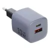 FORCELL F-ENERGY GaN VT-31 hálózati töltő Type C + USB A PD QC4.0 3A 33W szürke - 1. kép
