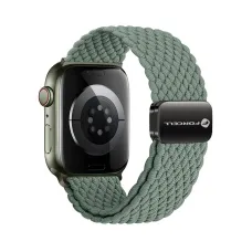 FORCELL F-DESIGN FA02 nylon mágneses szíj APPLE Watch 38 / 40 / 41 mm rainforest green