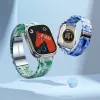 FORCELL F-DESIGN FA04 márvány mintás gyanta szíj az APPLE Watch 42 / 44 / 45 / 49 mm zöld - 1. kép