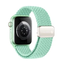 FORCELL F-DESIGN FA02 nylon mágneses szíj APPLE Watch 42 / 44 / 45 / 49 mm-hez, sötét olívazöld