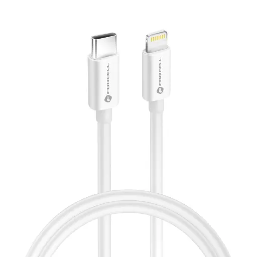 FORCELL F-ENERGY C901 kábel Type C - Lightning MFi PD 3A 30W 1 m fehér