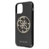Guess Saffiano 4G Circle Logo iPhone 11 Pro tok fekete flitteres mintával (GUE000601) - 0. kép