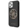 Guess Saffiano 4G Circle Logo iPhone 11 Pro tok fekete flitteres mintával (GUE000601) - 1. kép