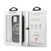 Guess Saffiano 4G Circle Logo iPhone 11 Pro tok fekete flitteres mintával (GUE000601) - 2. kép