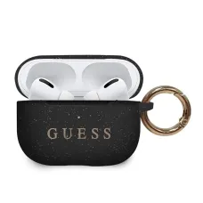 Guess Silicone AirPods Pro 1/2 tok fekete (GUACAPSILGLBK)