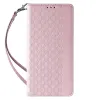 Magnet Strap Case tok iPhone 13 Pro Max-hoz Pénztárca + Mini Láncos Medál Rózsaszín - 2. kép