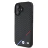 BMW M PU Carbon Tricolor Stripe MagSafe tok iPhone 16-hoz Fekete - 1. kép