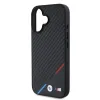 BMW M PU Carbon Tricolor Stripe MagSafe tok iPhone 16-hoz Fekete - 2. kép